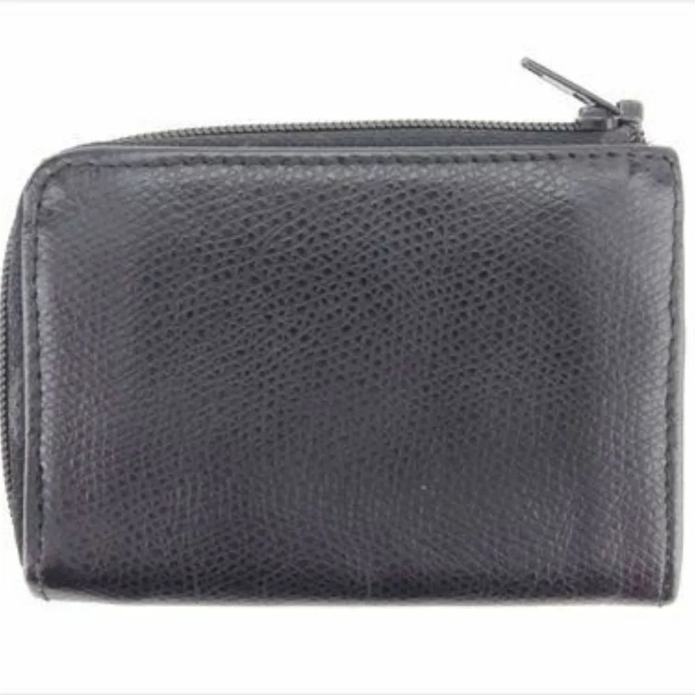 Dior Wallet Purse Coin Purse Black leather Woman unisex Authentic Used